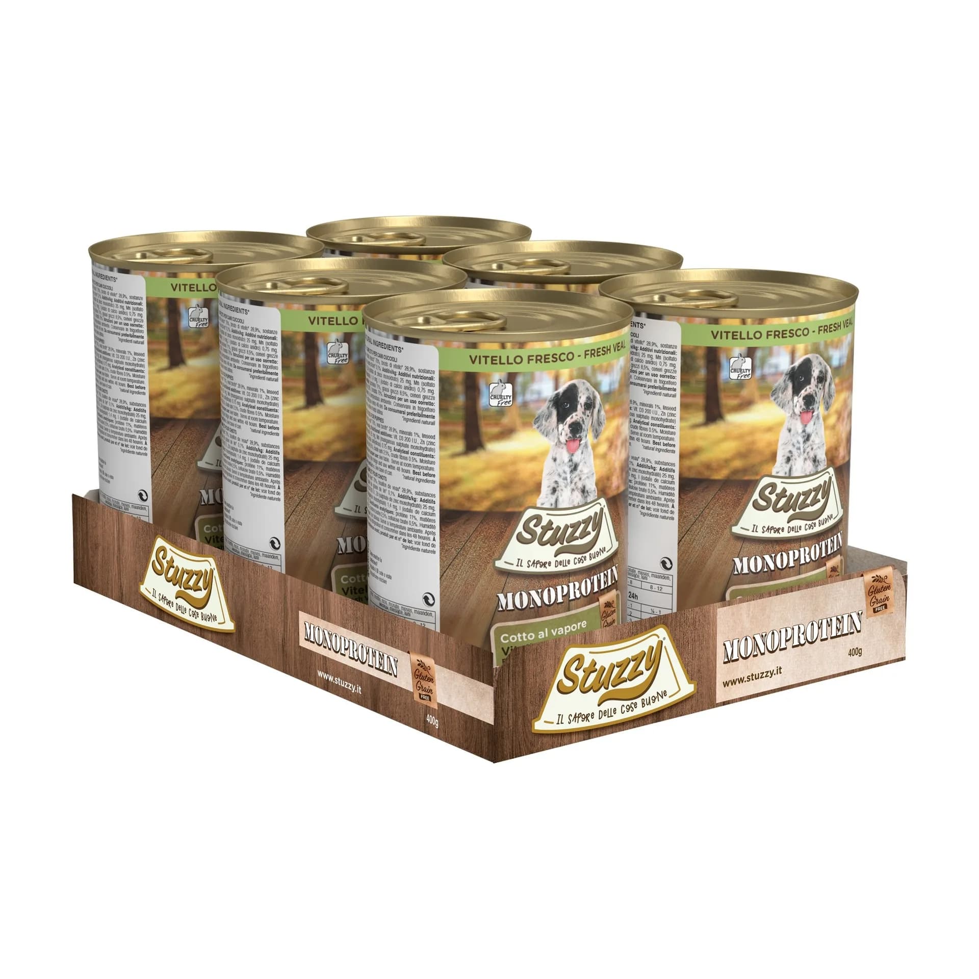 Stuzzy Monoprotein karma mokra dla szczeniąt świeża cielęcina pasztet 400 g