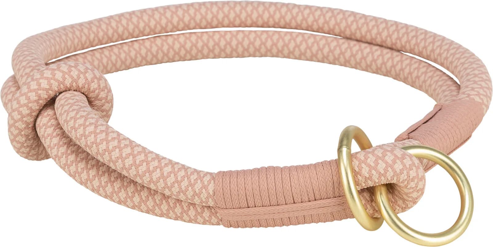 Trixie Soft Rope obroża półzaciskowa dla psa/jasnoróżowa – L