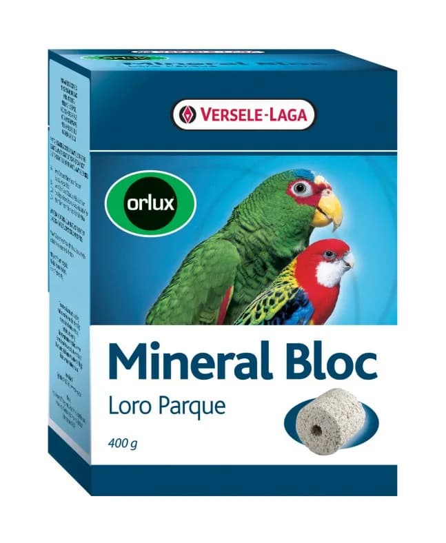 Versele-Laga Mineral Bloc Kostka mineralna dla dużych i średnich papug Loro Parque 400 g