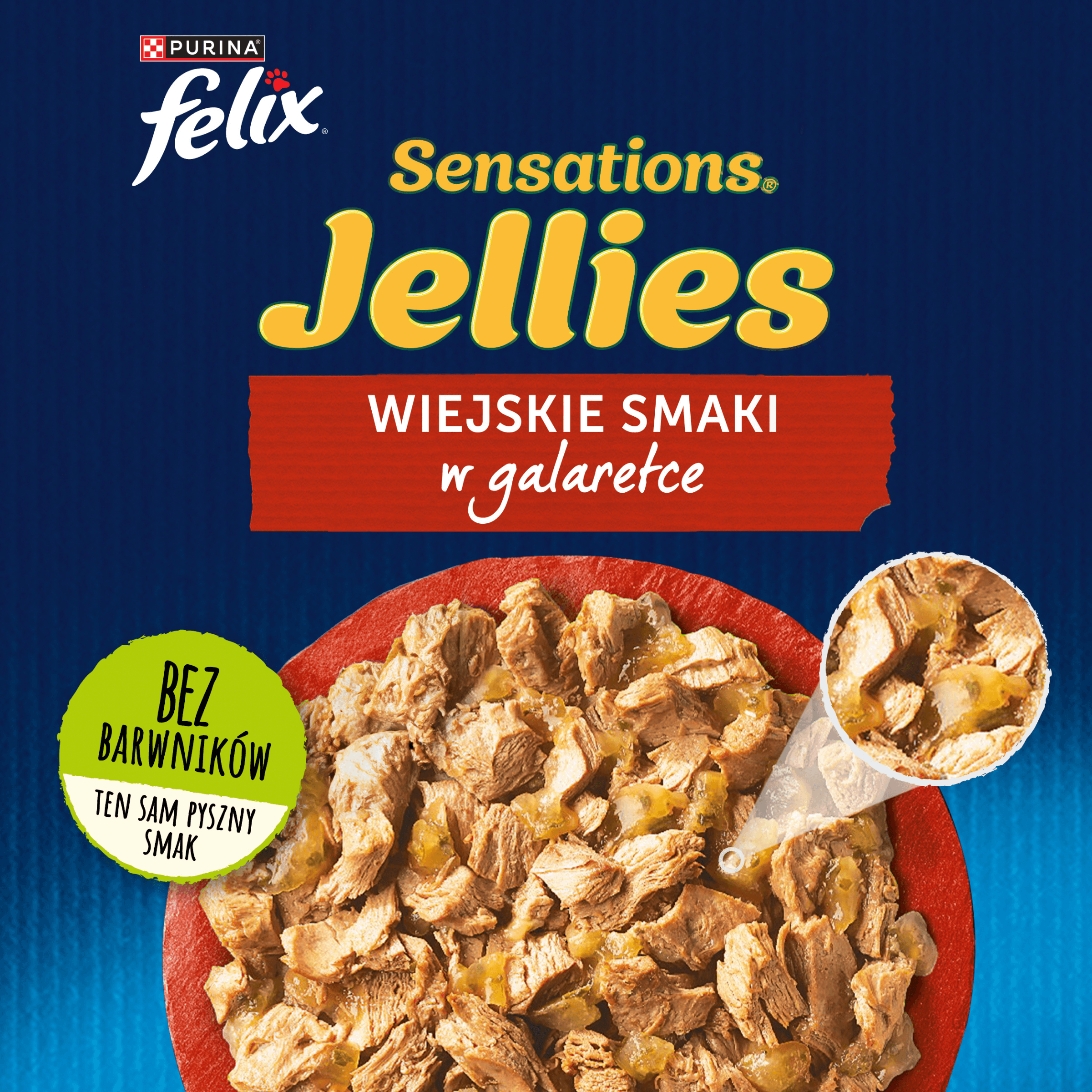 Felix Sensations saszetki karma mokra dla dorosłych kotów mięso 4 × 85 g