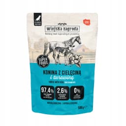 Wiejska Zagroda Karma mokra dla psa Konina z cielęciną 500 g
