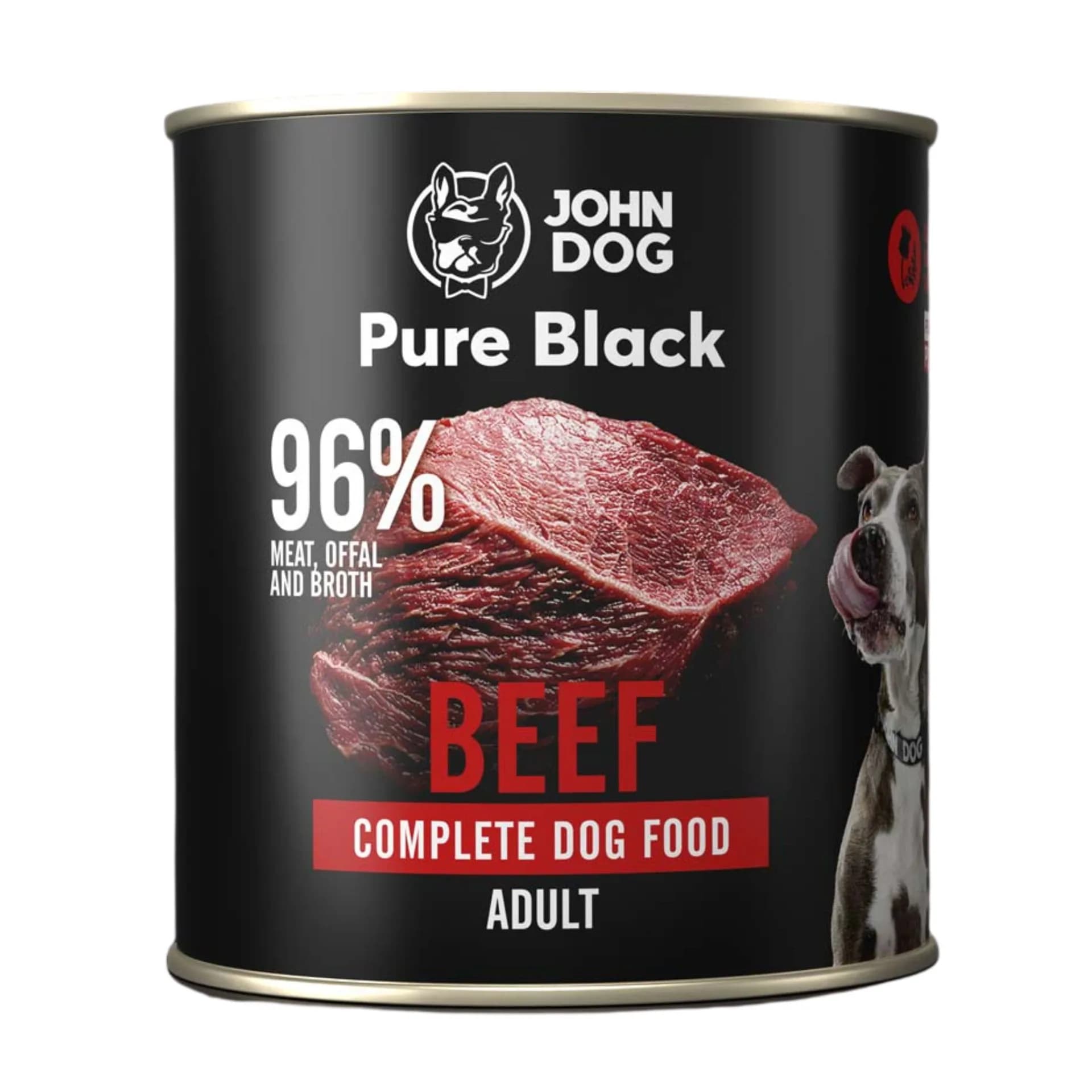 John Dog Pure Black karma mokra dla dorosłych psów z wołowiną – 800 g