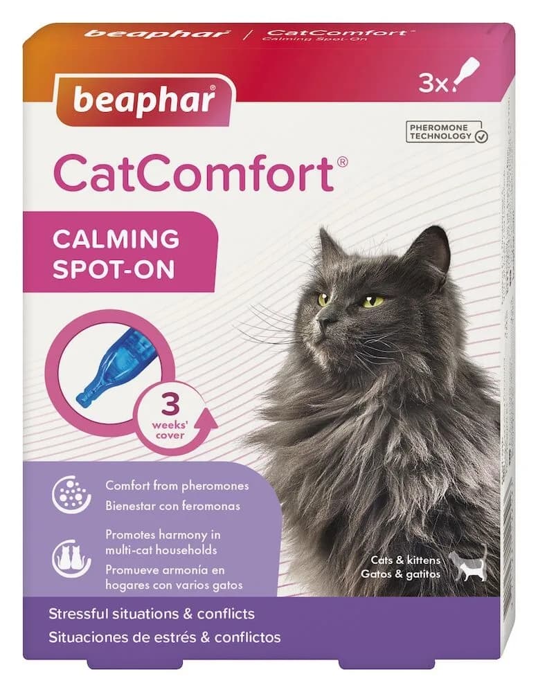 Beaphar CatComfort Calming Spot-on krople uspokajające z zawartością feromonów dla kotów
