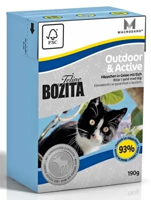 Bozita Feline Outdoor & Active kawałeczki mięsa w galarecie dla kotów wychodzących i aktywnych