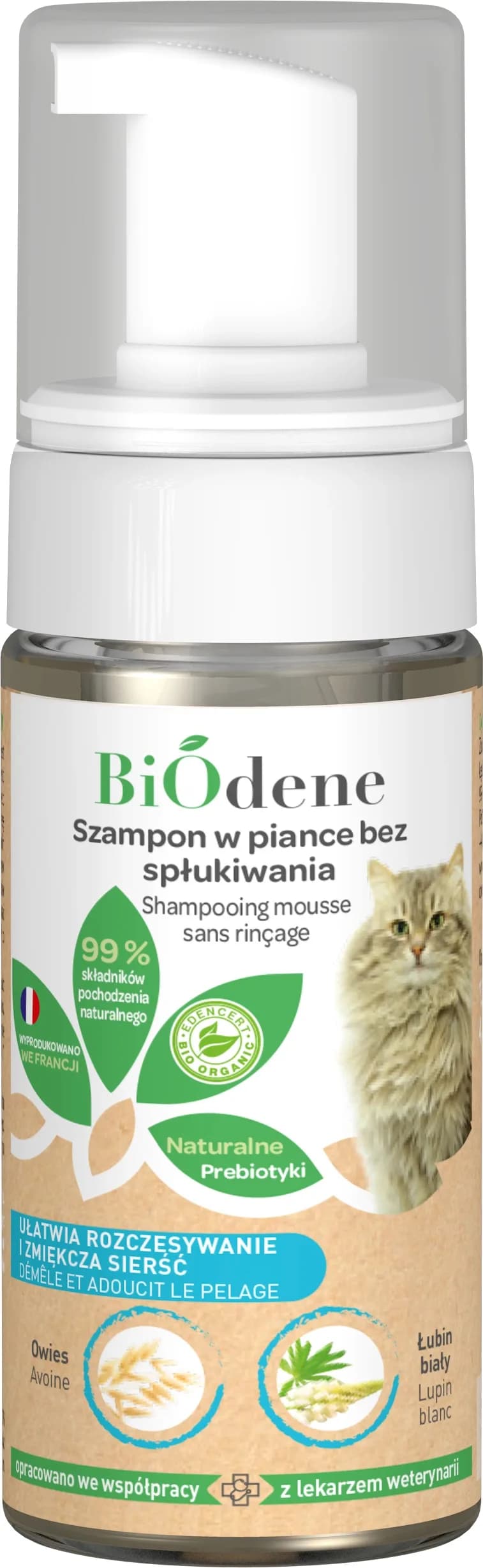 Francodex szampon Biodene w piance bez spłukiwania dla kota 125 ml