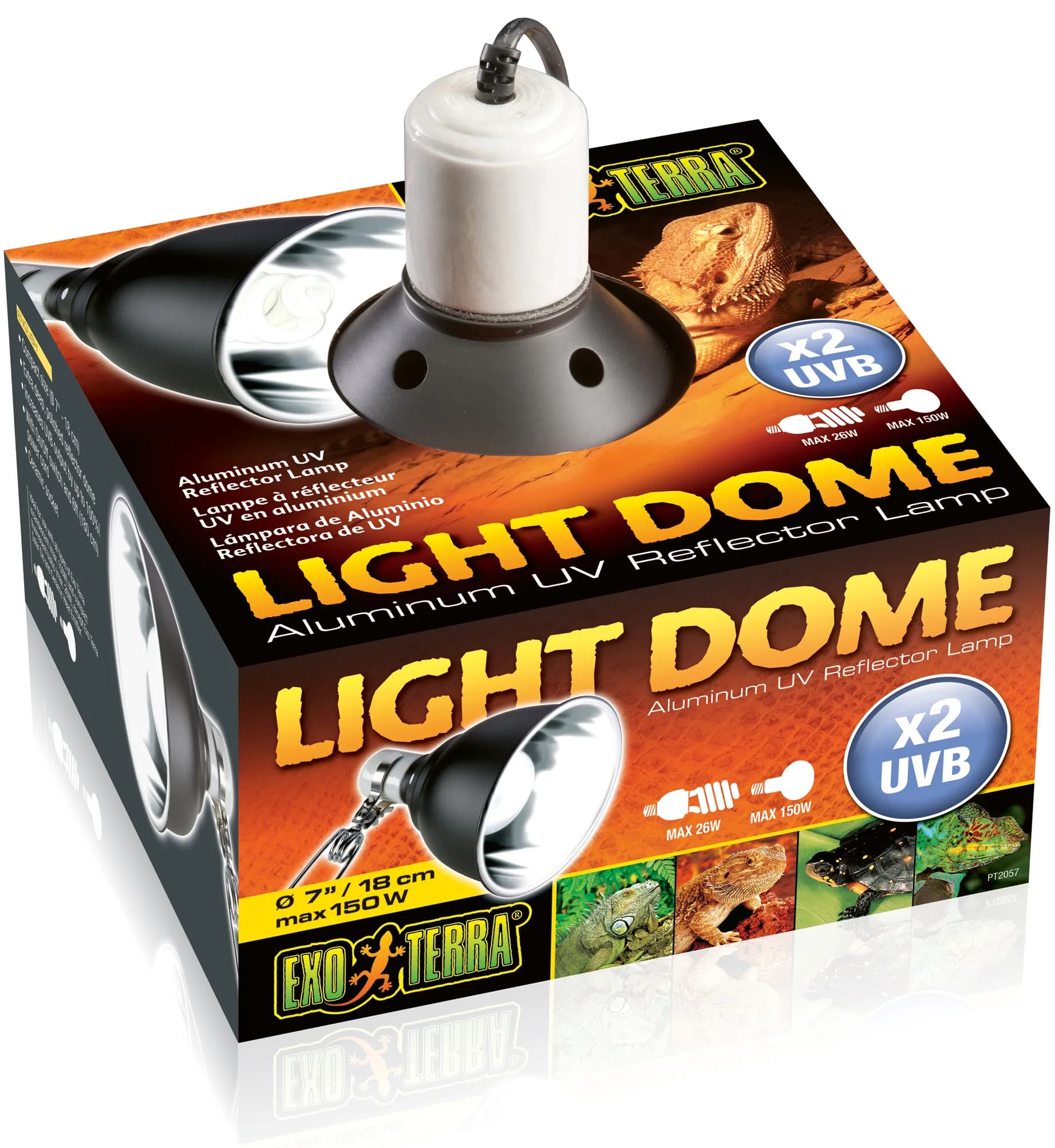 Exo-Terra Aluminiowy reflektor UV Light Dome – 14 cm