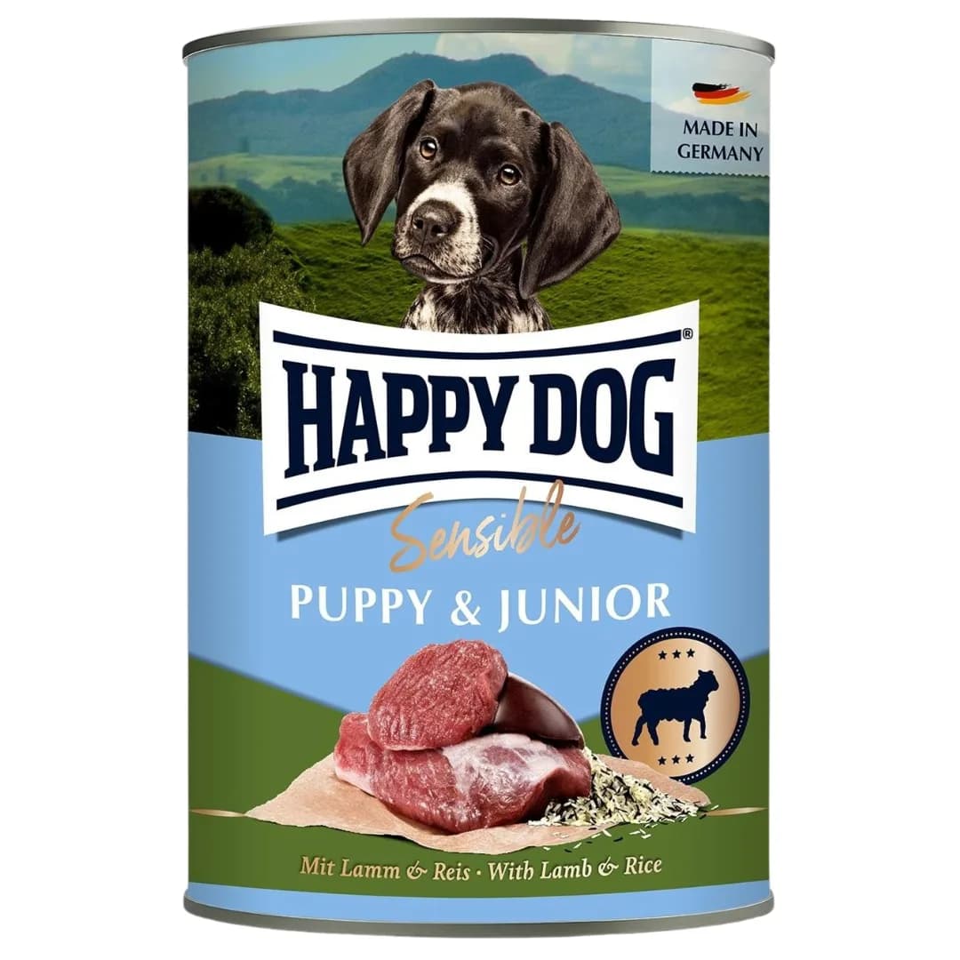 Happy Dog Sensible Puppy&Junior karma mokra dla psa jagnięcina i ryż – 400 g