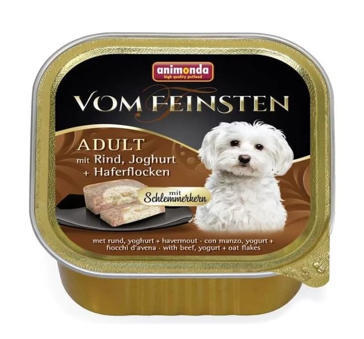 Animonda Vom Feinsten Gourmet Centre karma mokra z wołowiną, jogurtem i płatkami owsianymi dla psa 150 g