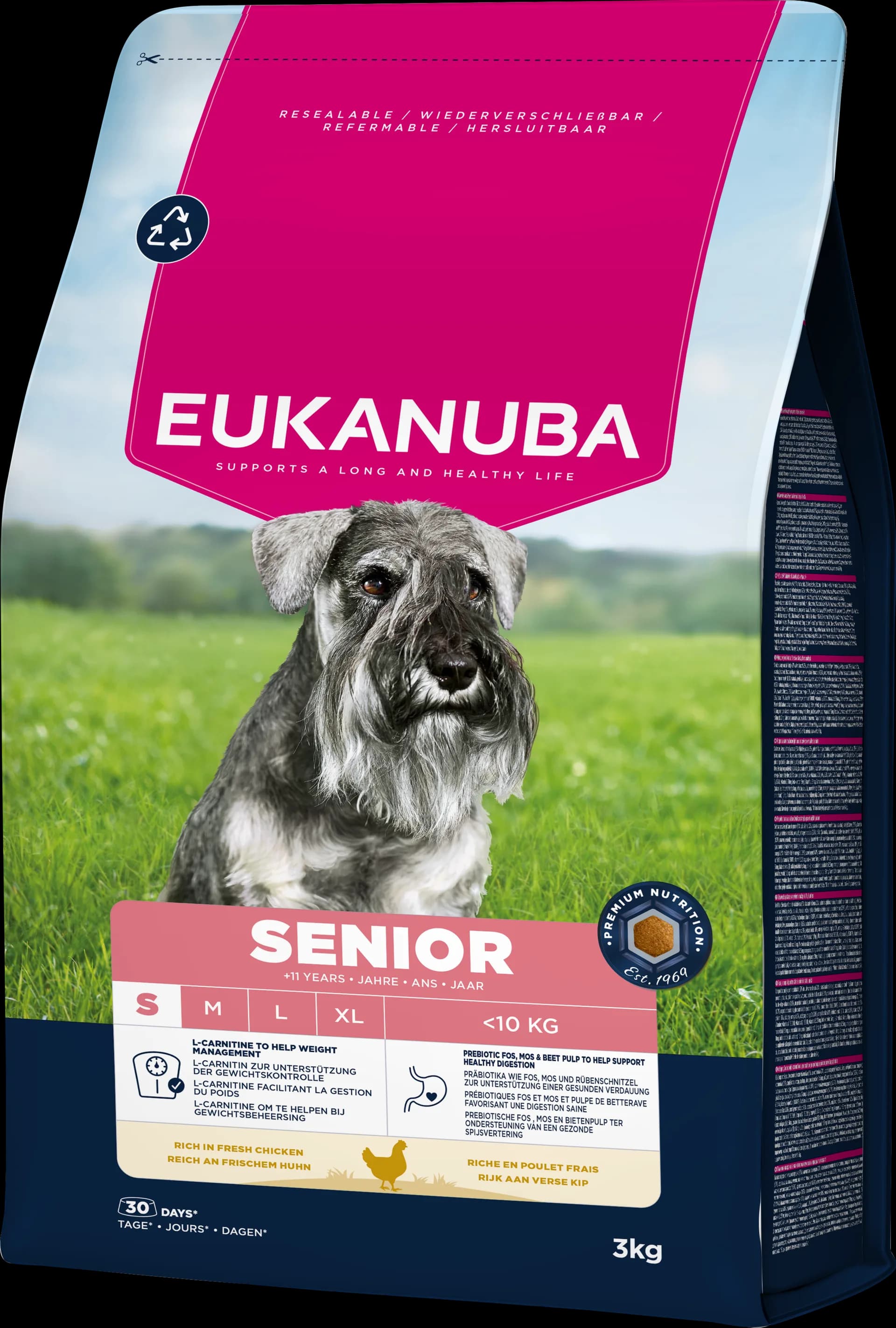 Eukanuba Dog life care mature sucha karma dla starszych psów małych ras kurczak 3 kg