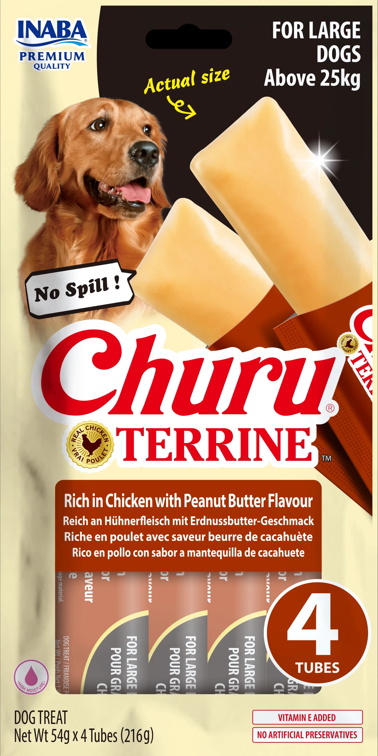 INABA Dog Churu Terrine Chicken & Peanut Butter 4 x 54 g (216 g)
