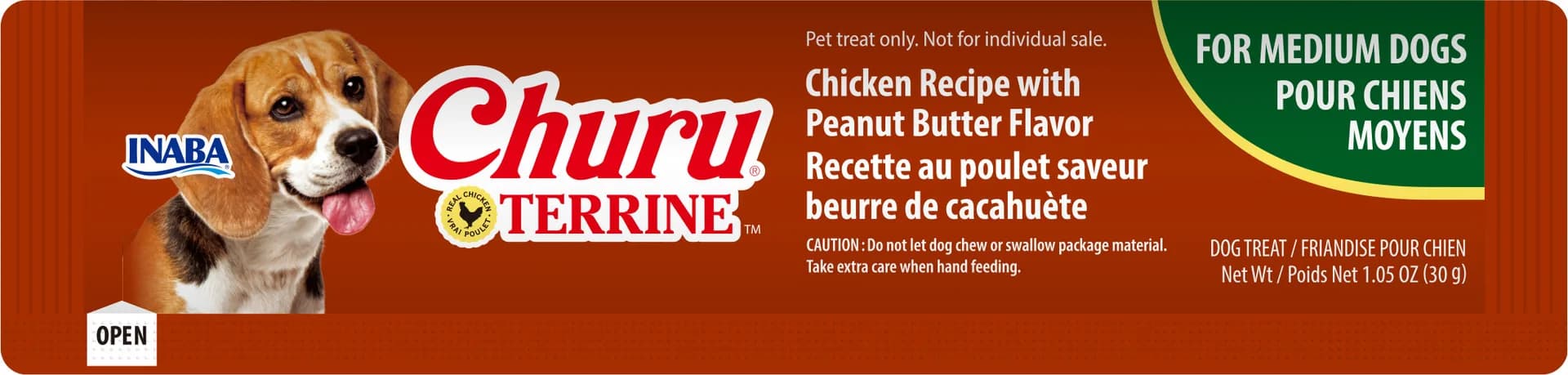 INABA Dog Churu Terrine Chicken & Peanut Butter 4 x 30 g (120 g)