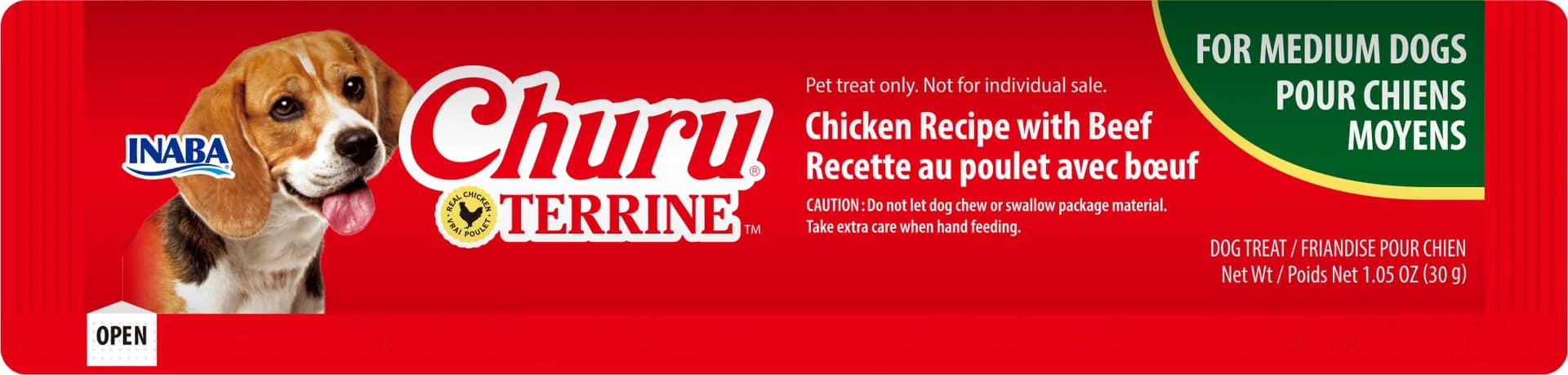 INABA Dog Churu Terrine Chicken & Beef 4 x 30 g (120 g)