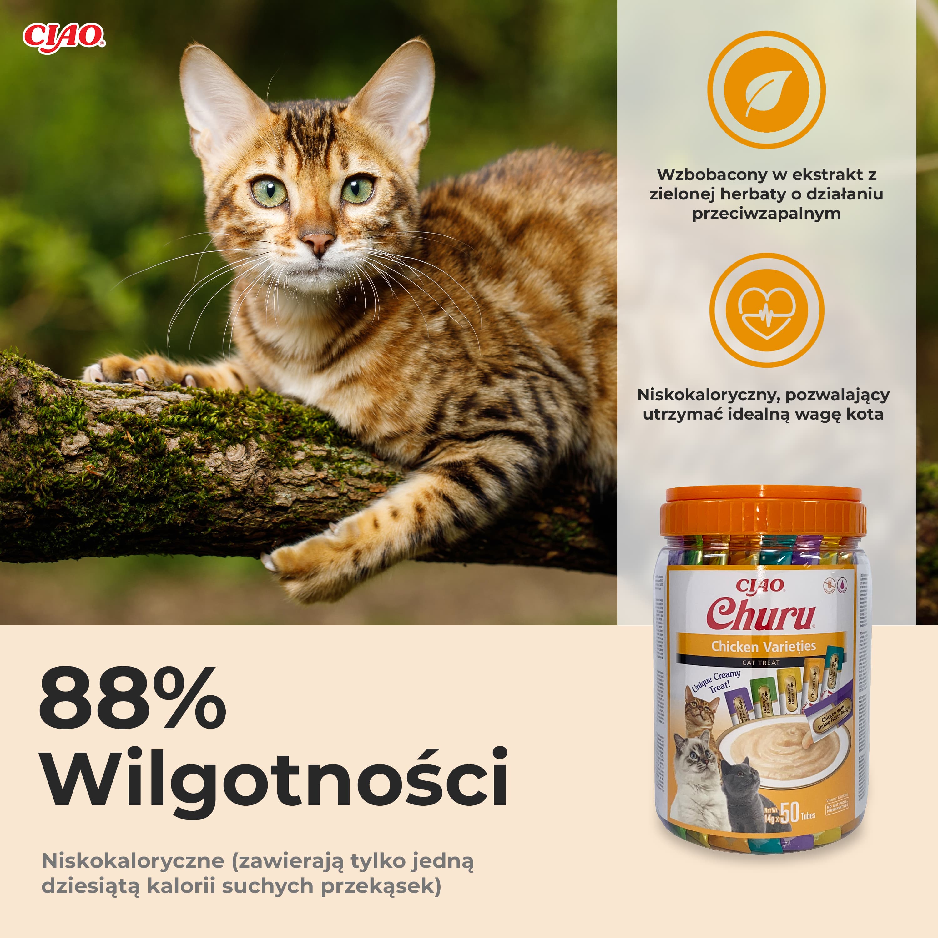 INABA Cat Churu Varieties Chicken słoik 50 × 14 g 700 g