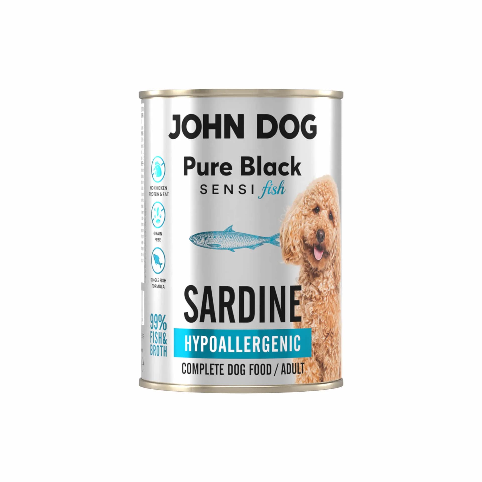 John Dog Pure Black Sensi Fish karma mokra Sardynka dla psa