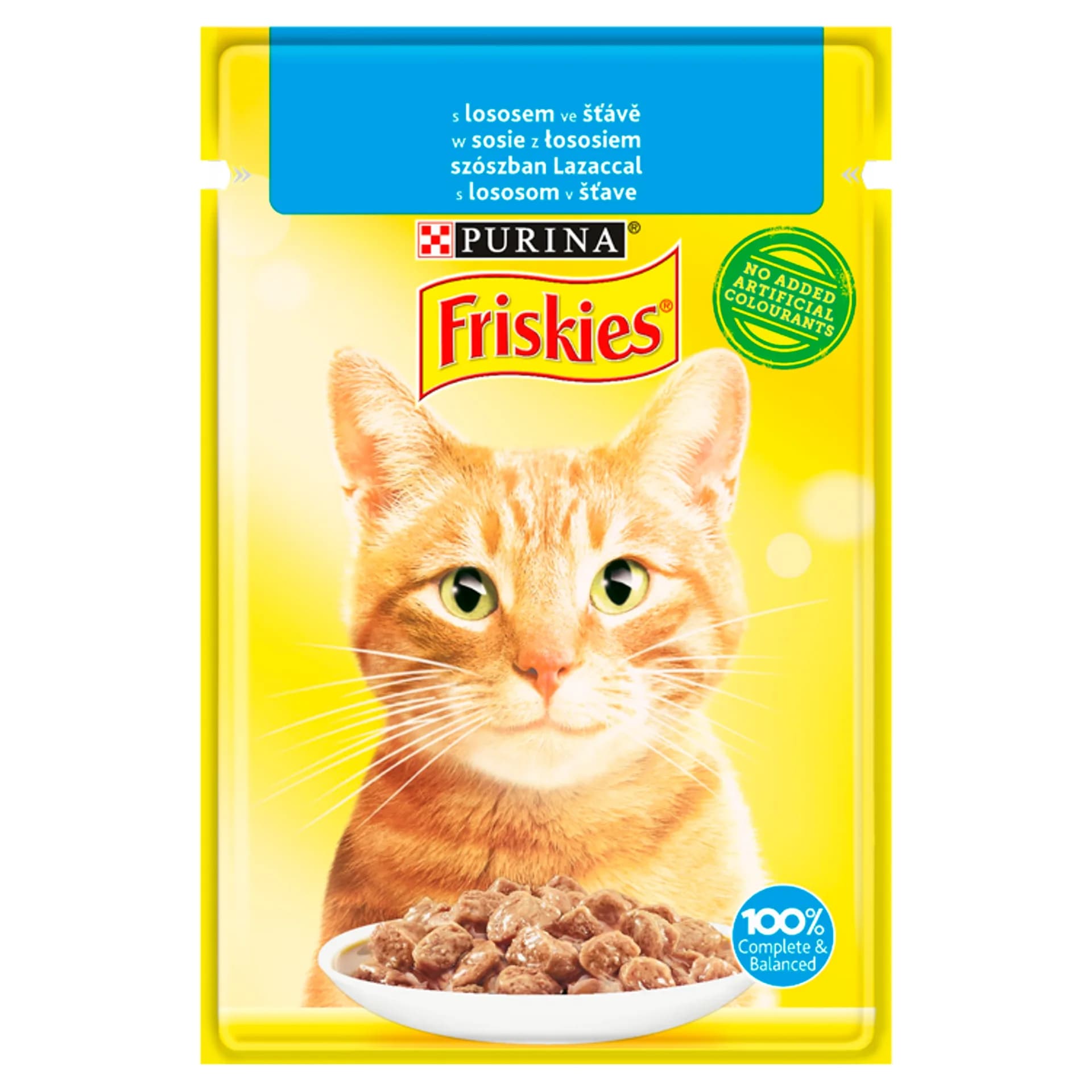 Friskies 5 Promises karma mokra z łososiem w sosie dla dorosłych kotów 85 g