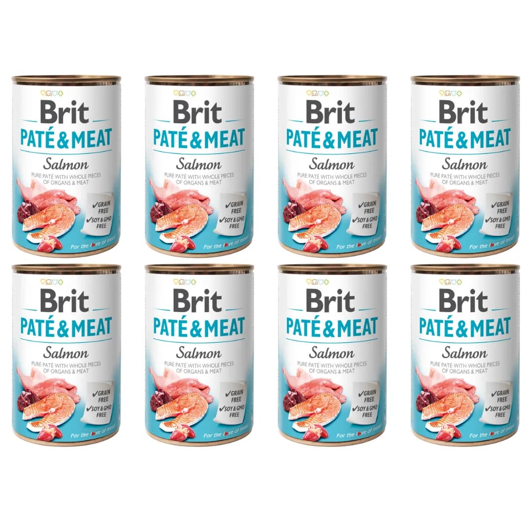 Brit Pate & Meat Salmon mokra karma dla psa z łososiem – 400 g