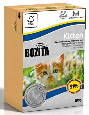 Bozita Feline Kitten karma mokra dla kociąt kawałeczki mięsa w galarecie 190 g