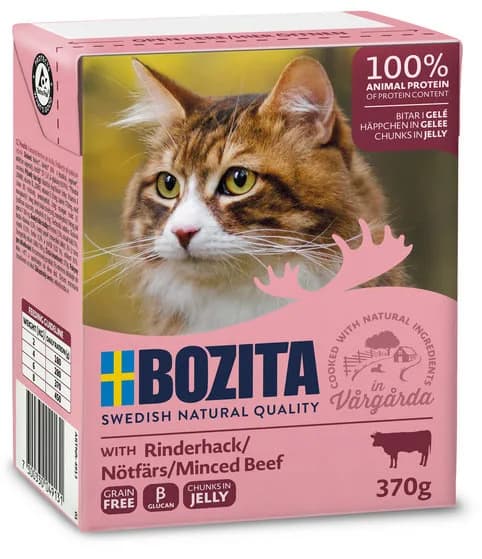 Bozita Mielona wołowina w galarecie mokra karma dla kotów 370 g