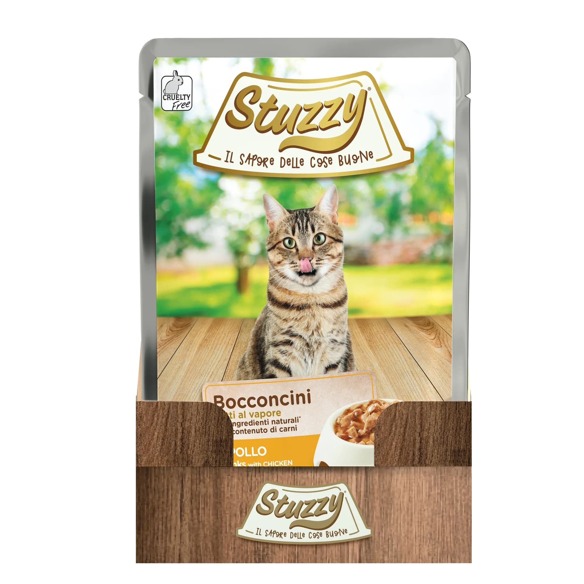 Stuzzy Bocconcini karma mokra dla dorosłych kotów o smaku kurczak w sosie 85 g