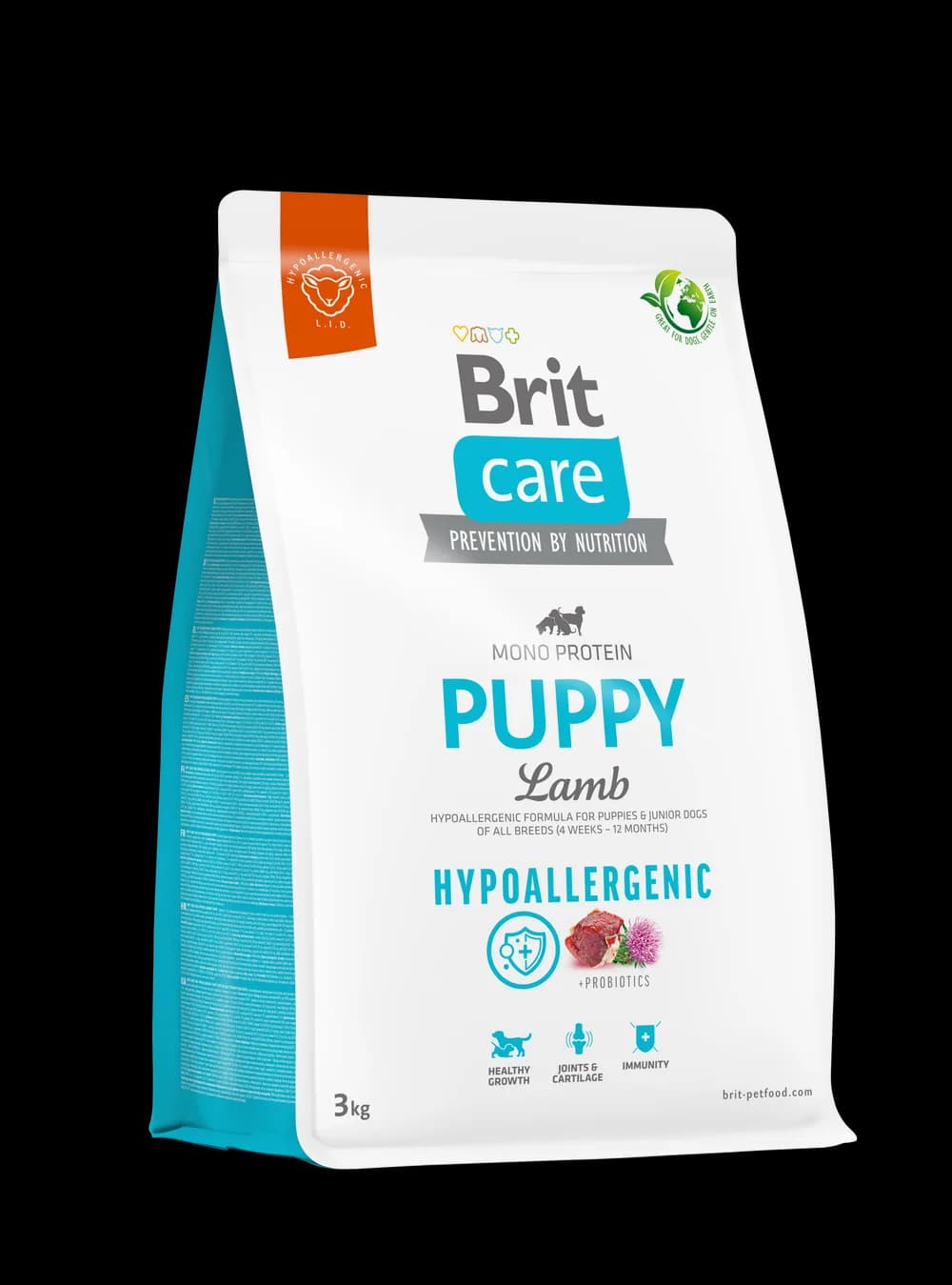 Brit Care Dog Hypoallergenic Puppy Lamb sucha karma dla szczeniąt z jagnięciną i ryżem – 3 kg