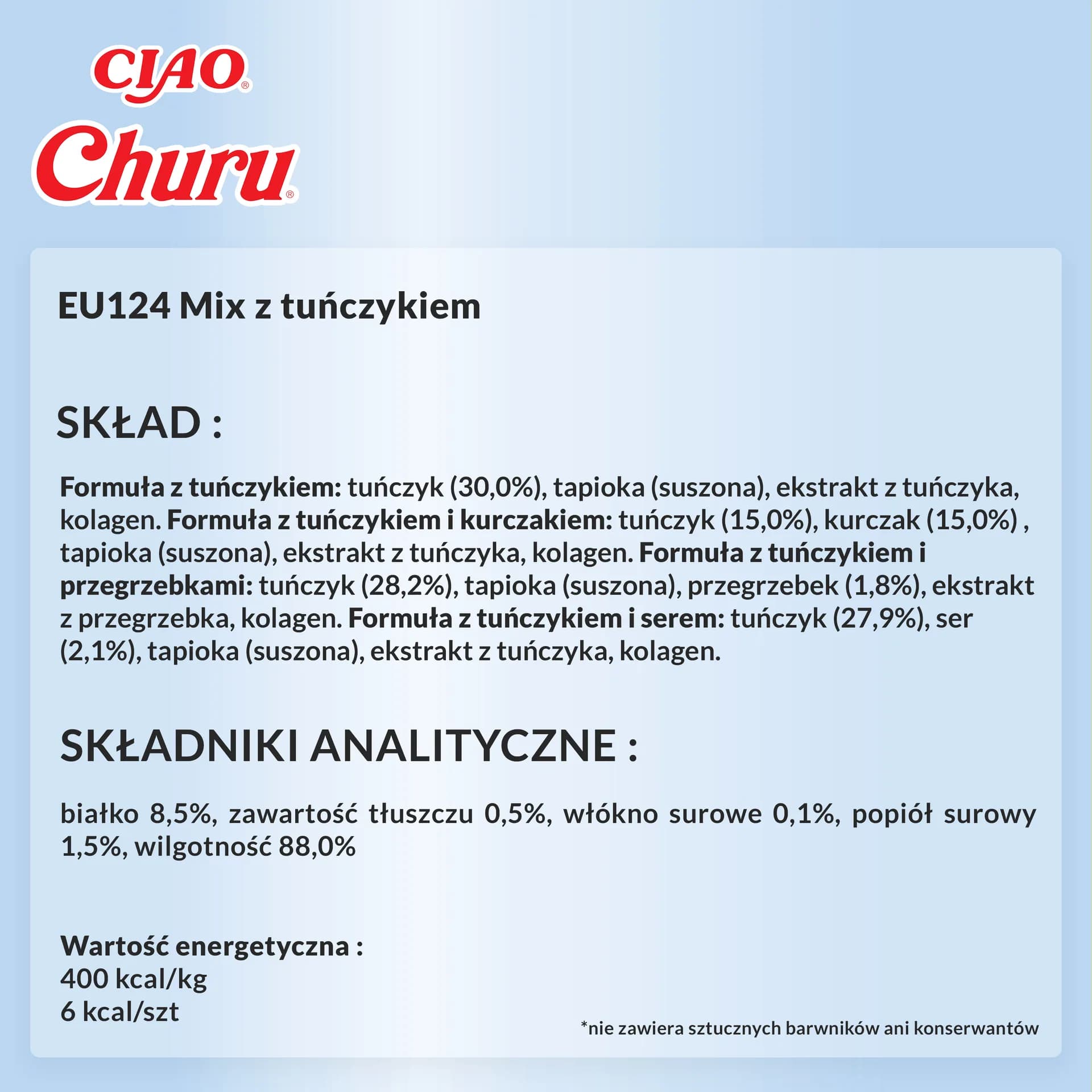INABA Cat Churu Varieties przysmak dla kotów Tuna 20 × 14 g 280 g
