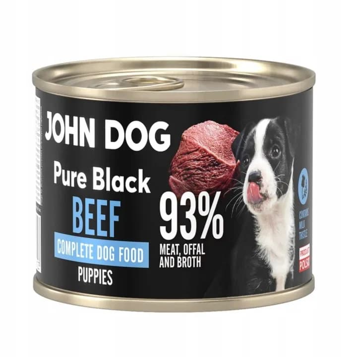 John Dog Pure Black Junior monobiałkowa karma mokra dla szczeniąt z wołowiną
