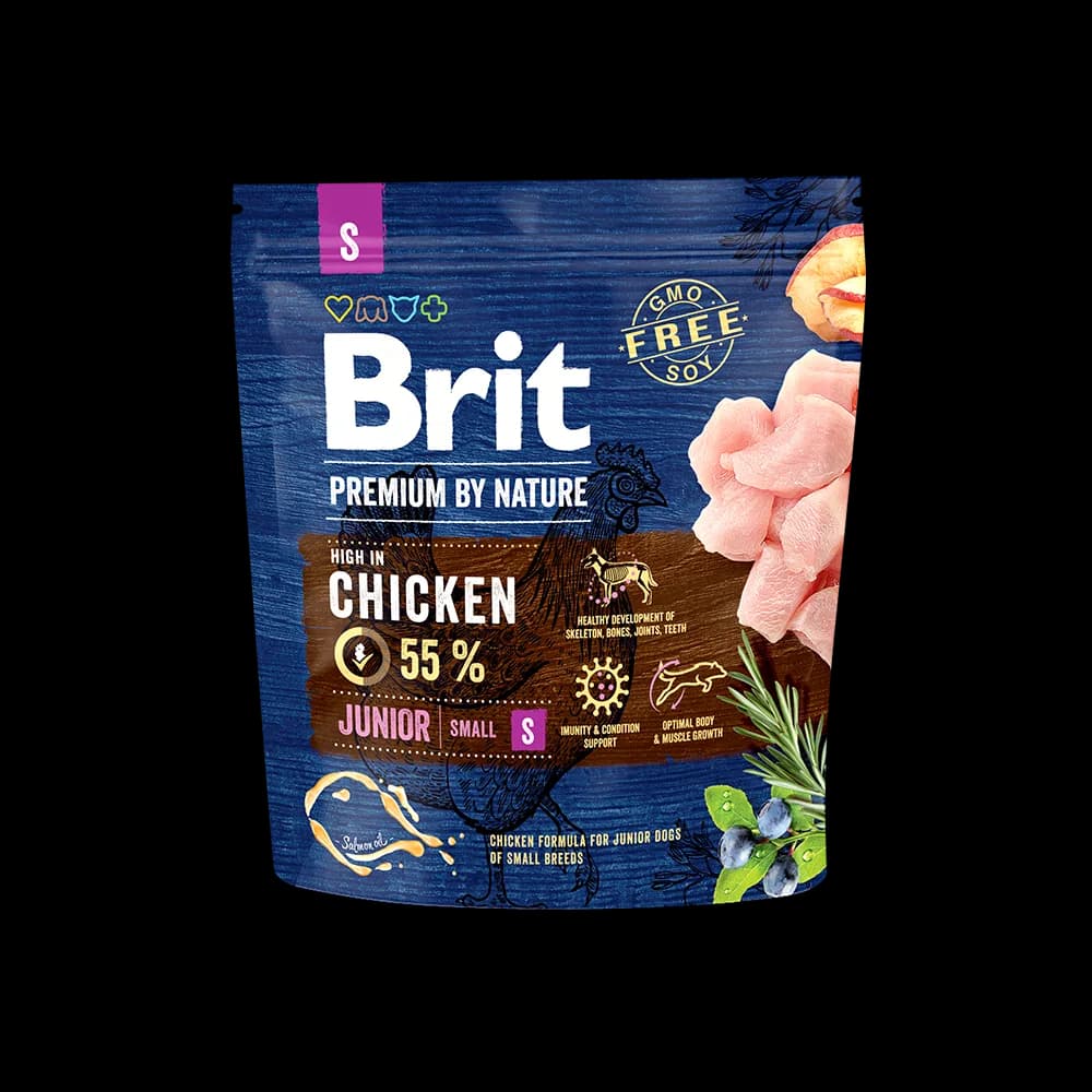 Brit Premium by Nature Junior karma sucha z kurczakiem dla szczeniąt małych ras – 8 kg