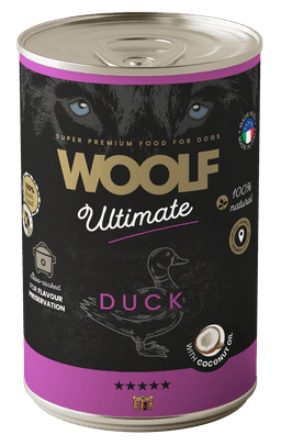 Woolf Ultimate Duck With Coconut Oil karma Wilgotna z Kaczką i Olejem z Kokosa dla psów dorosłych 400 g