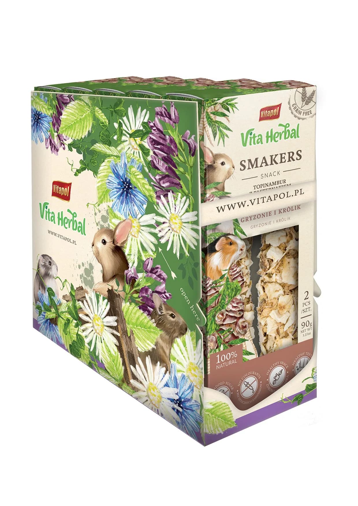 Vitapol Vita Herbal Smakers Topinambur z pasternakiem dla gryzoni i przysmak królika 1 szt. 90 g