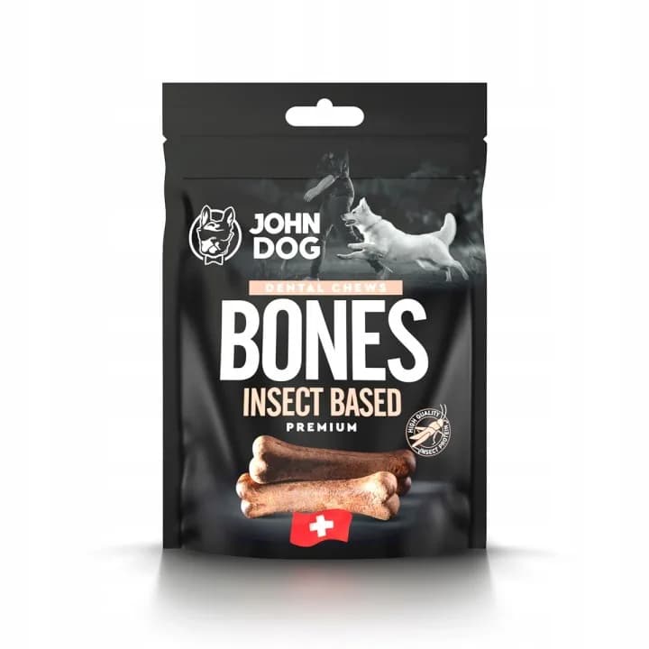 John Dog Przysmak dla psa kości dental chews Soft insect based 120 g
