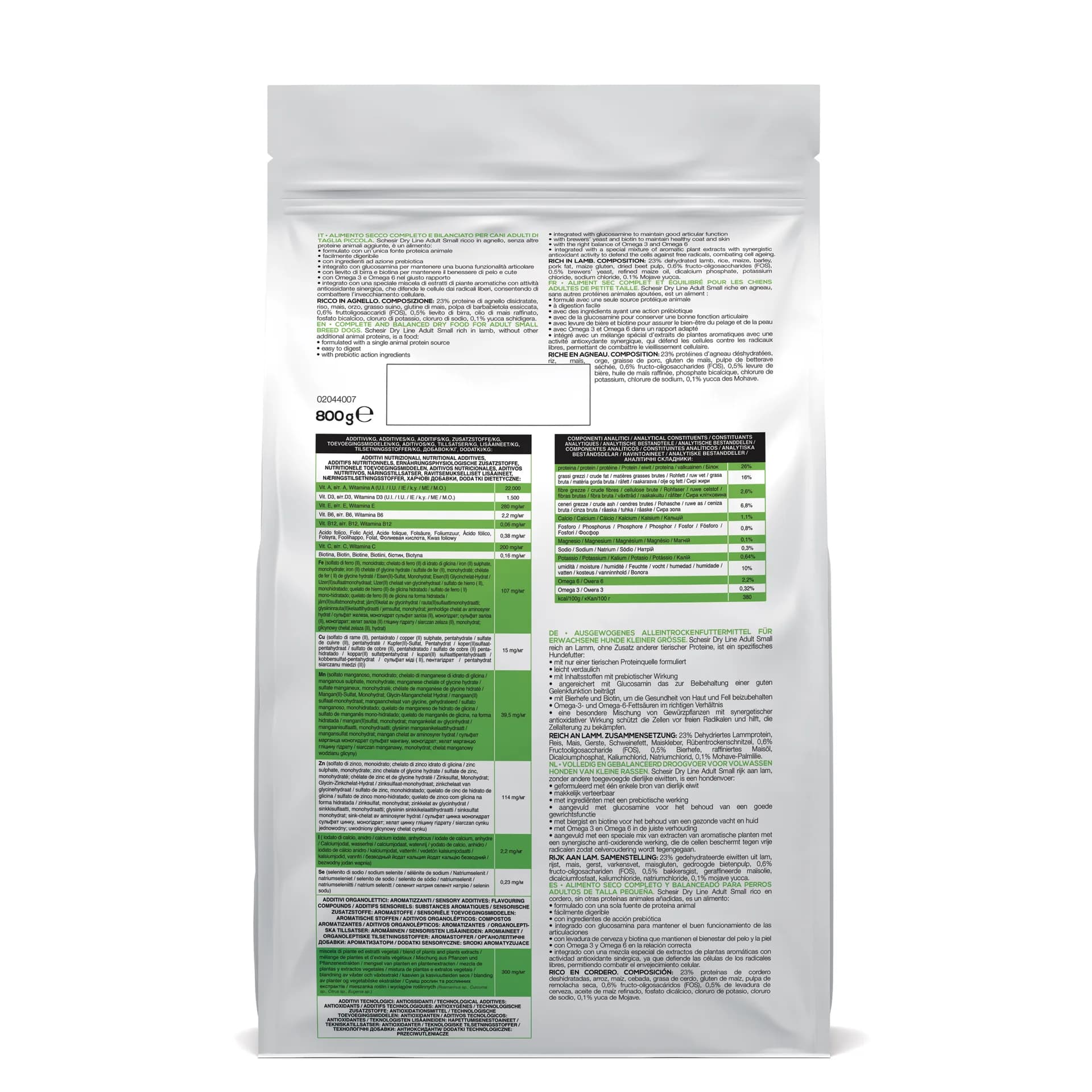 Schesir Original Small Adult with Lamb karma sucha z jagnięciną dla dorosłych psów małych ras – 0,8 kg