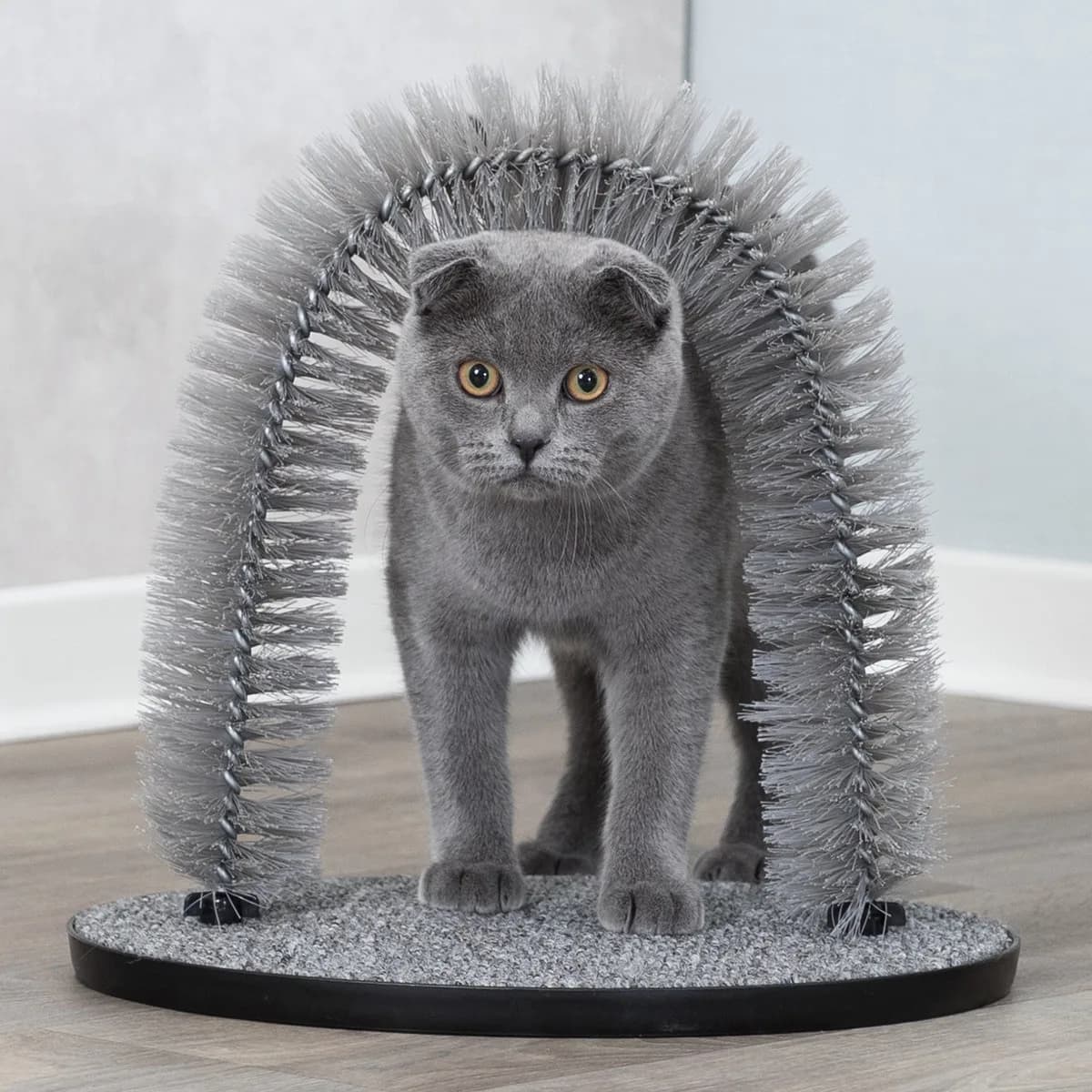 Trixie Fur Care Arch szczotka dla kotów szara 36 × 33 cm