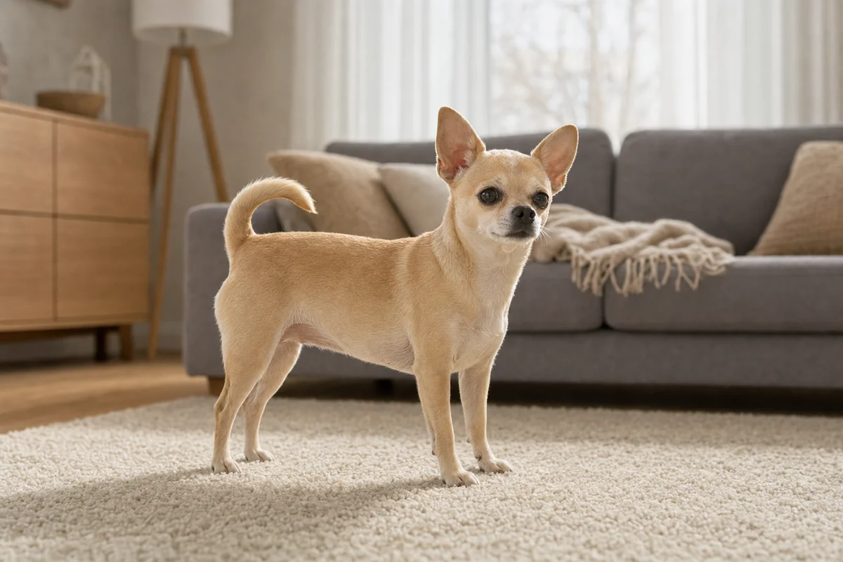 Chihuahua krótkowłosa — budowa, głowa i duże uszy