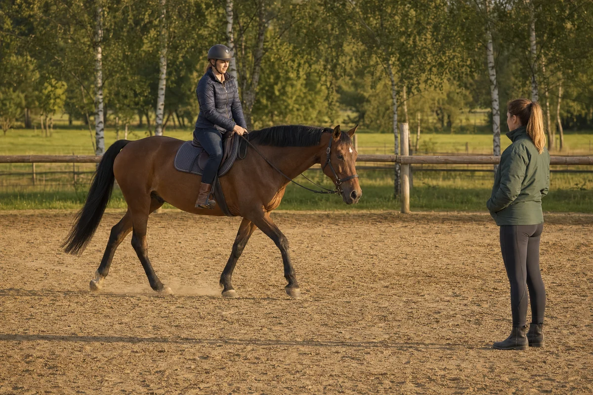 Jazda próbna na koniu przed zakupem pod okiem instruktora