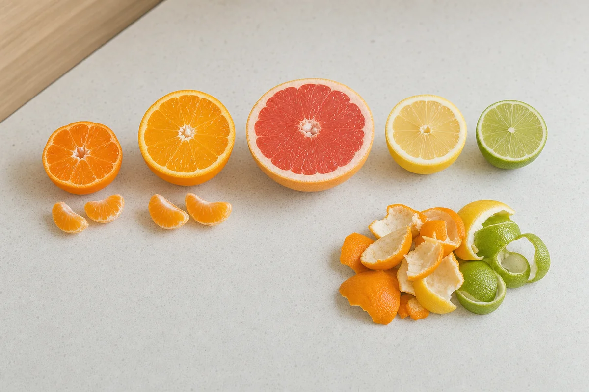 Mandarynka, pomarańcza, grejpfrut, cytryna i limonka — które cytrusy może pies