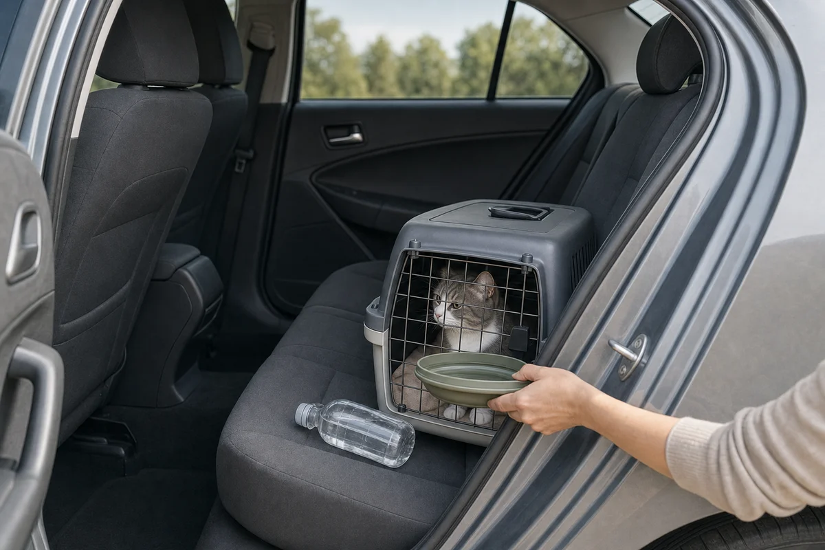 Woda podana kotu na postoju bez otwierania transportera