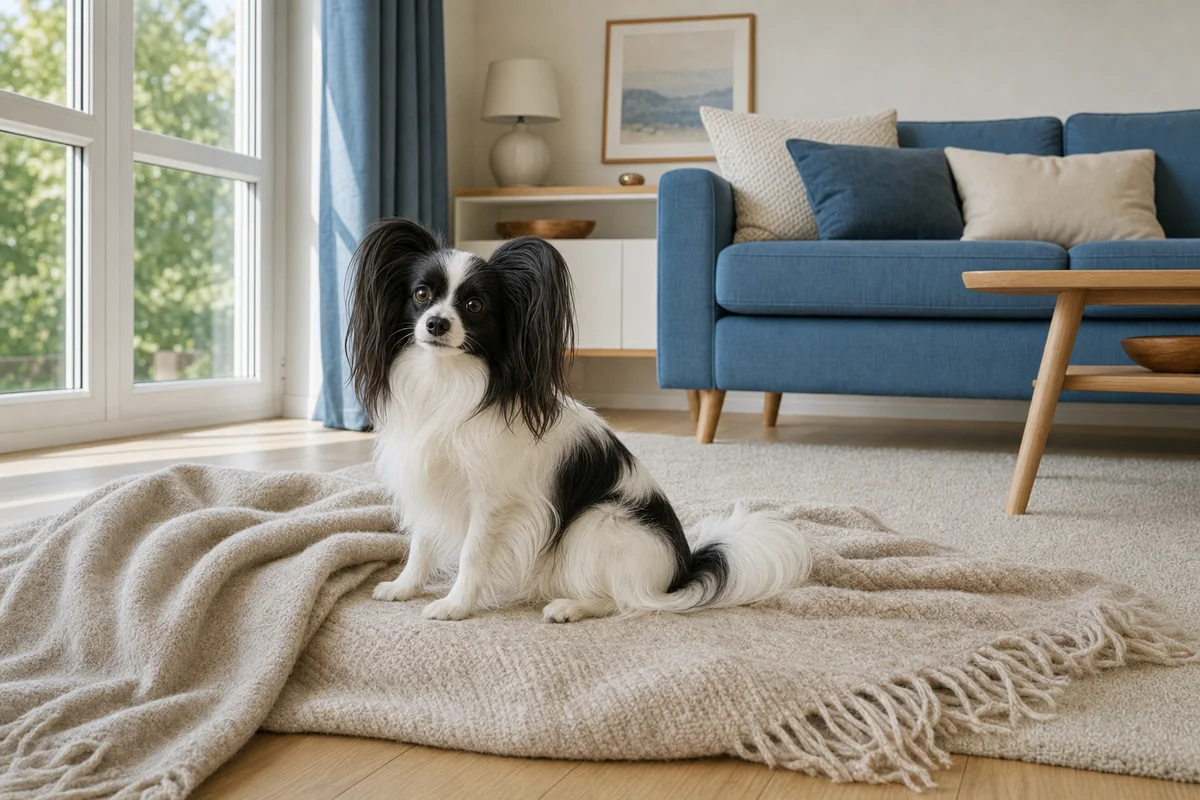 Phalène - kontynentalny spaniel miniaturowy z opadającymi uszami