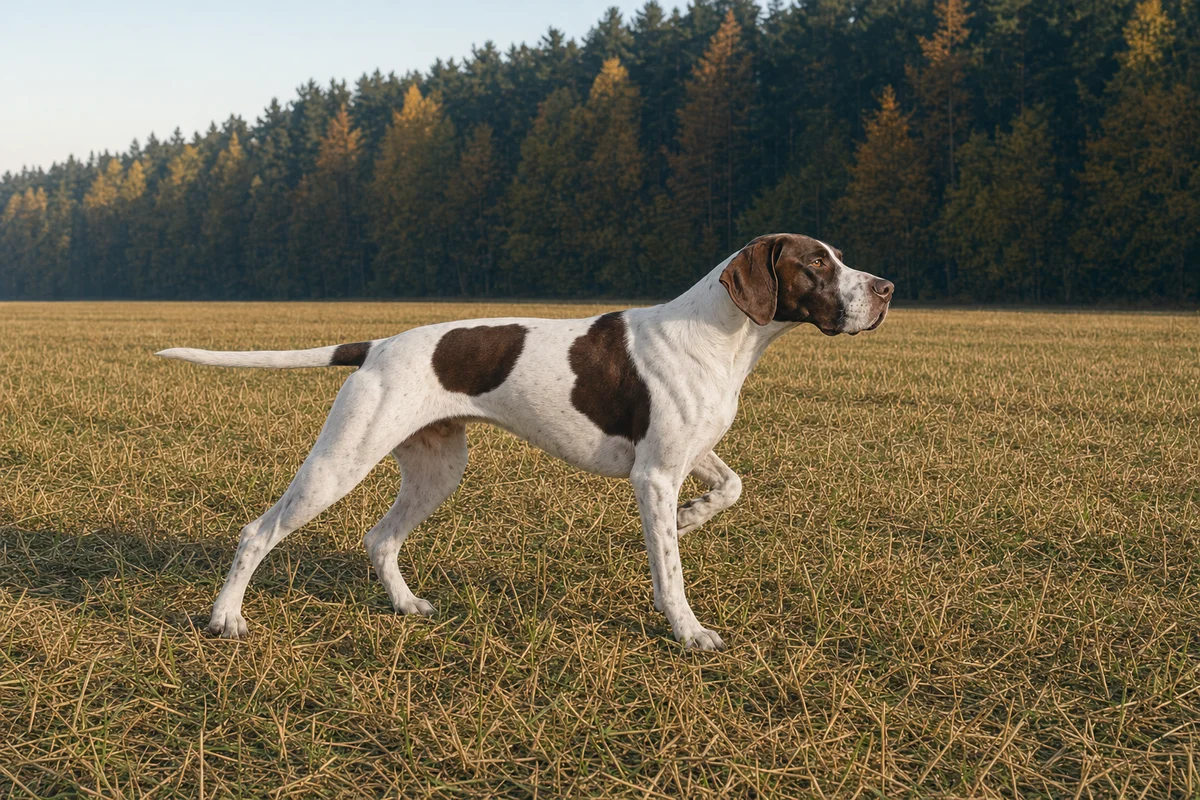 Pointer w pozie wskazywania na polu