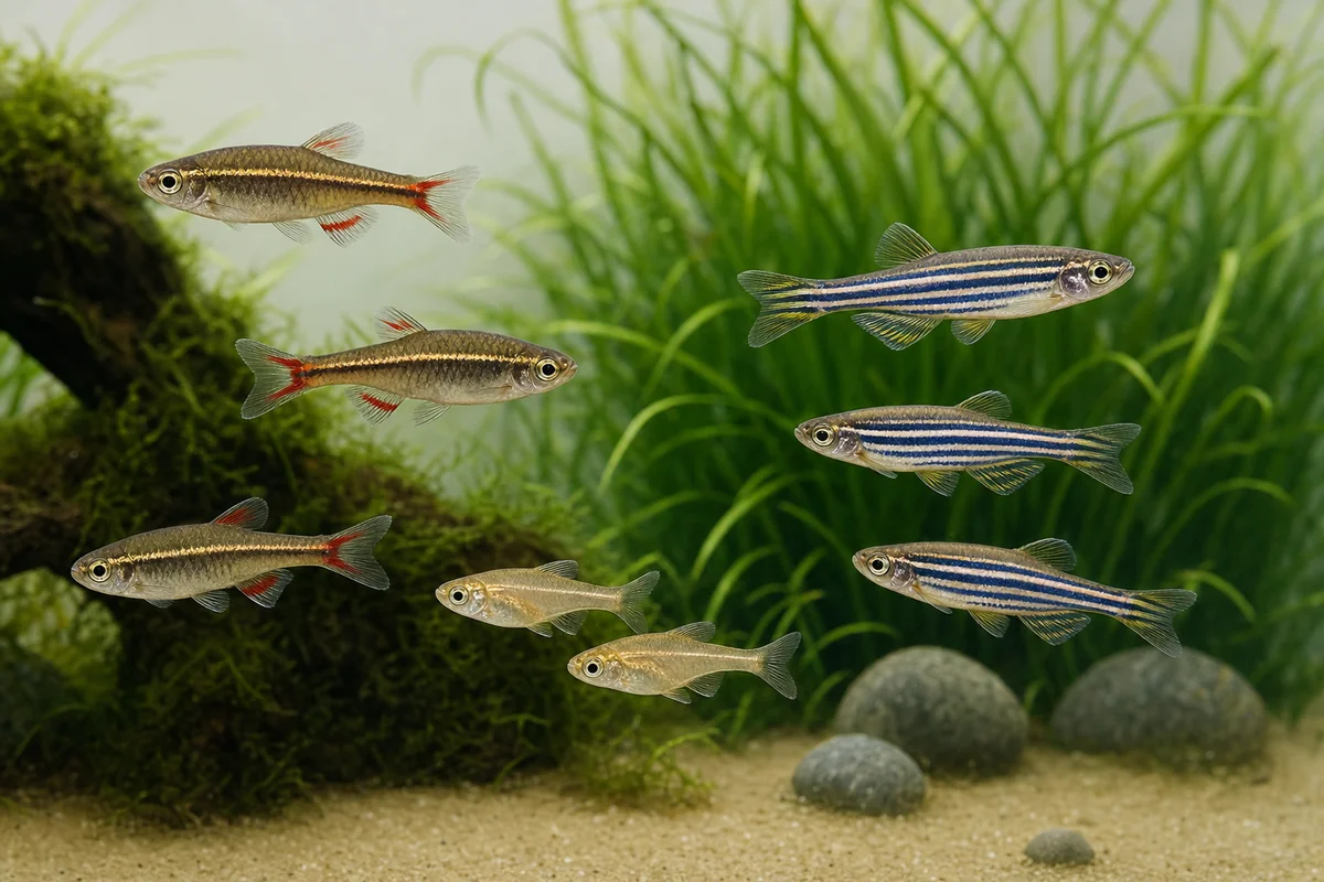 Ryby zimnowodne do akwarium — kardynałka, danio i ryżanka