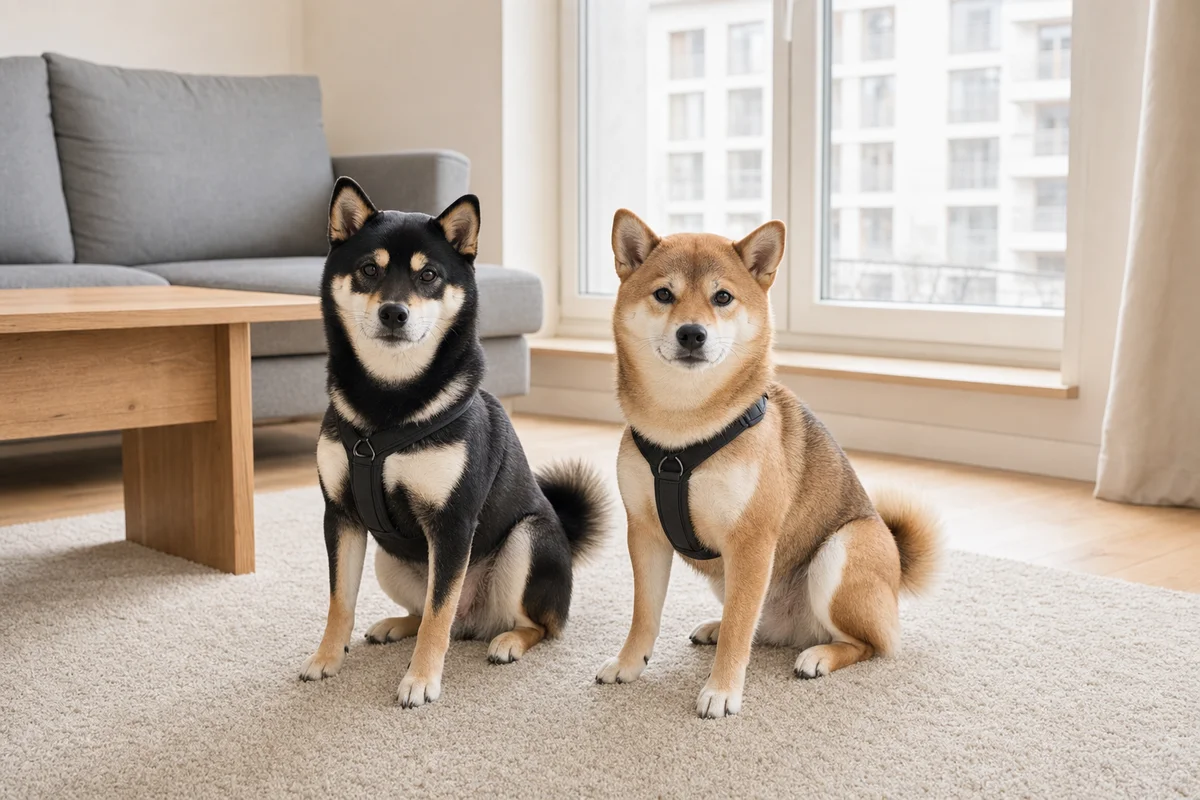 Shiba inu czarna podpalana i sezamowa — umaszczenia rasy