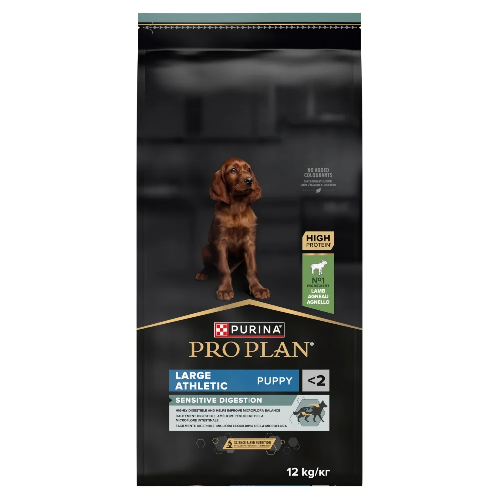 PRO PLAN Sensitive Digestion Large Athletic Puppy karma dla szczeniąt bogata w jagnięcinę 12 kg